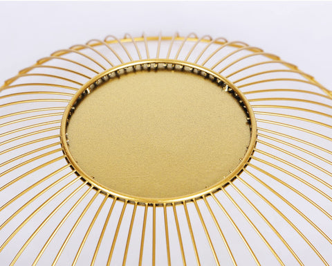 IBWell soporte dorado para pan y bollos, ideal como centro de mesa.
