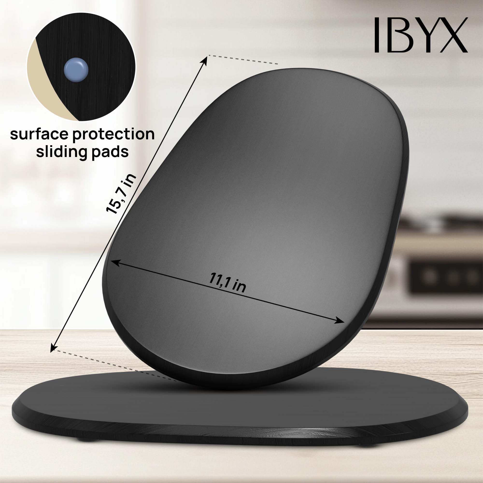 Ibyx bandeja deslizante elegante con bambú ecológico para cocina moderna.