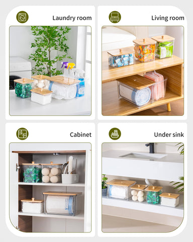 iCASA conjunto organizador multiusos, ideal para despensa y lavandería
