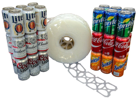 ICE N COLD: rollos para seis latas, empaque compacto para fácil almacenamiento.