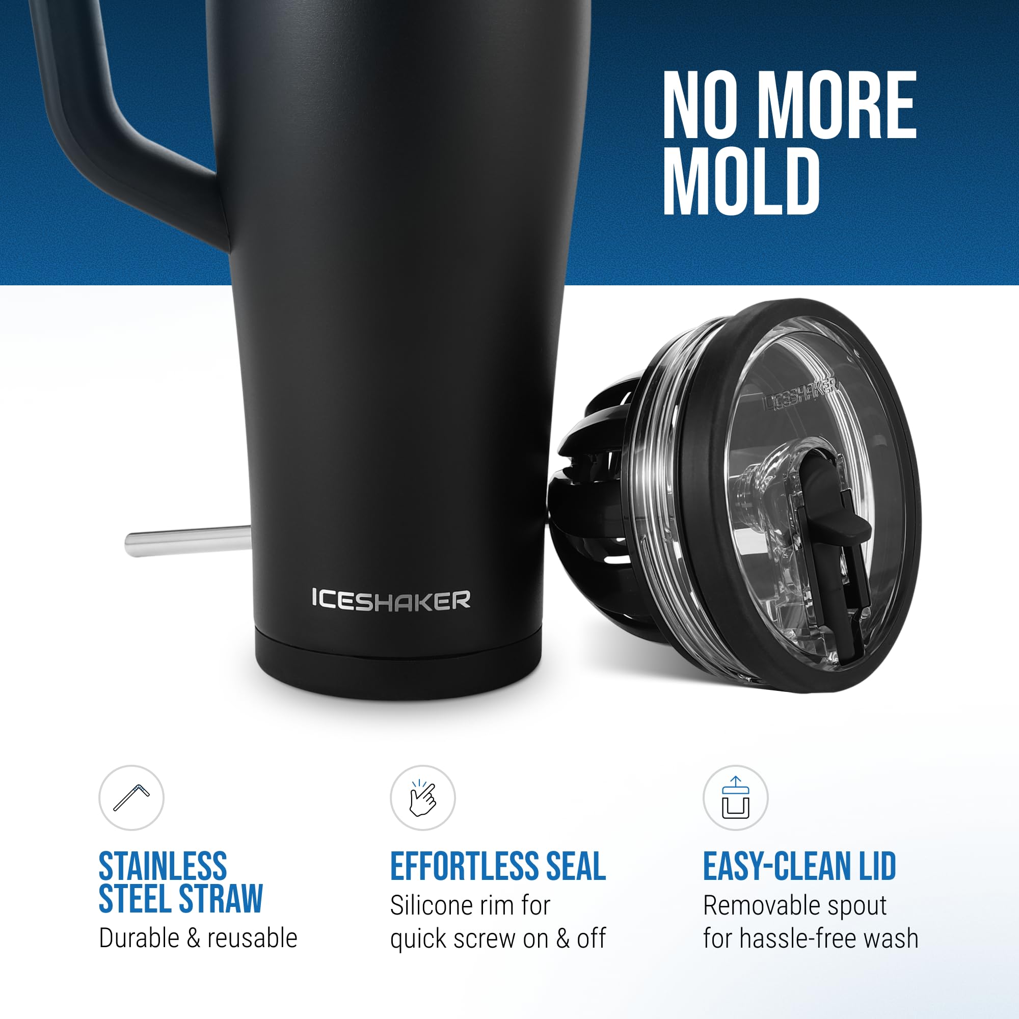 Ice Shaker aislamiento doble de acero inoxidable para bebidas frías por más tiempo