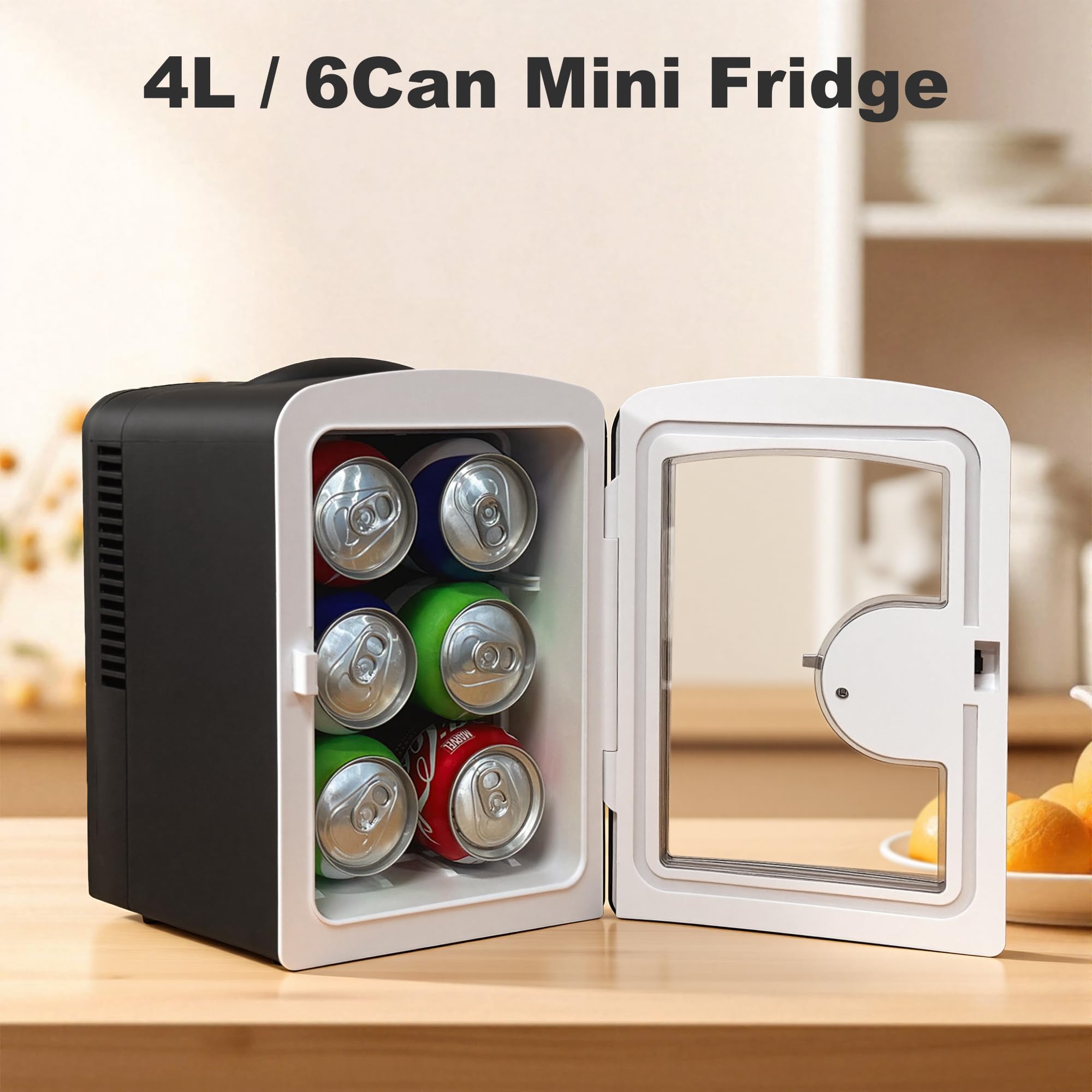 Iceblue mini frigo de 4 L con capacidad para 6 latas.