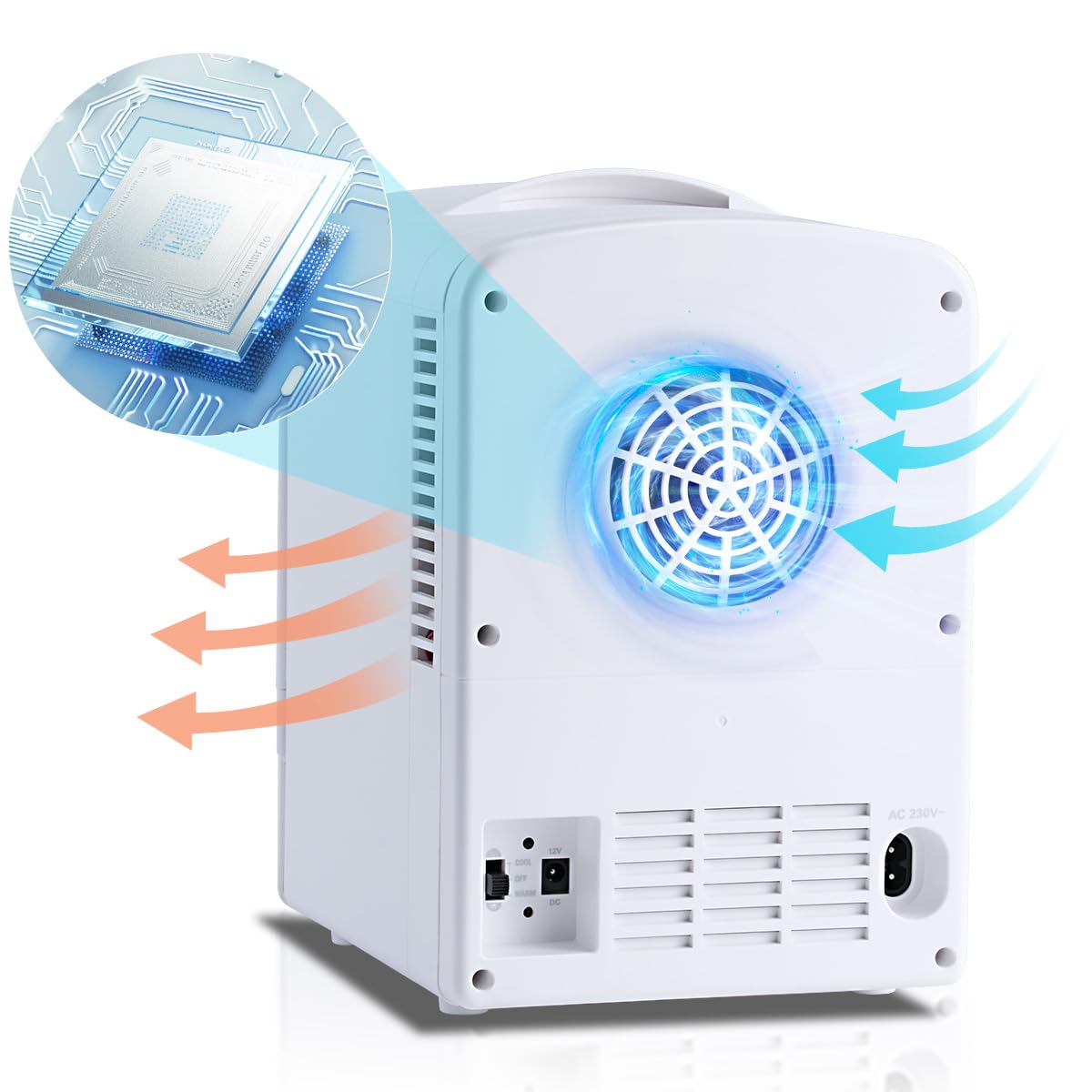 Iceblue minifrigo portátil para oficina: almacenamiento compacto.