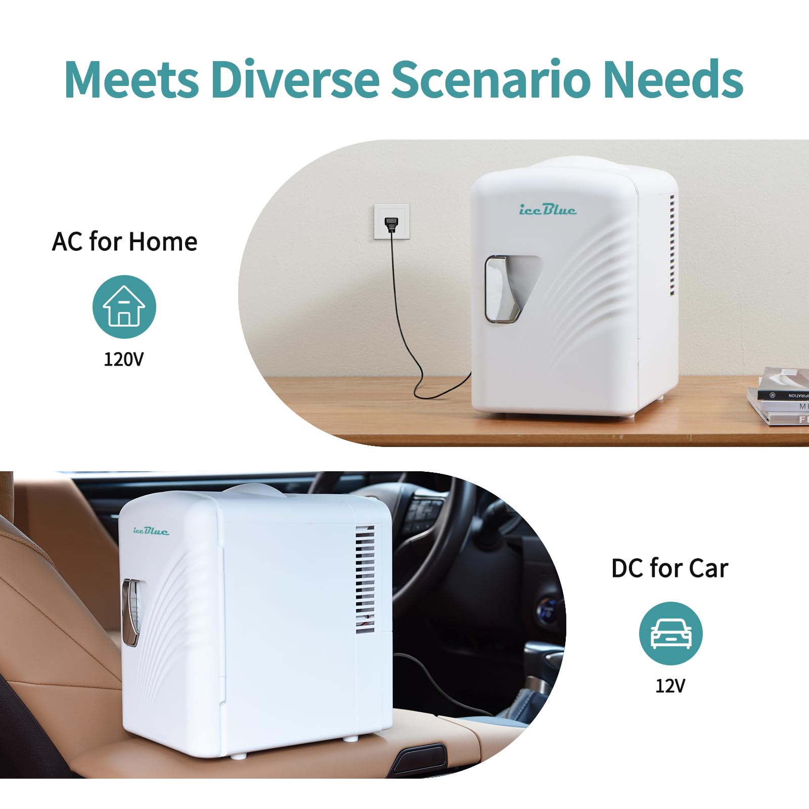 Iceblue minifrigo con puerta abierta: muestra su capacidad.