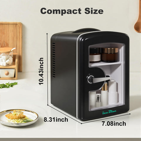 Iceblue mini frigo versátil para dormitorio, oficina o coche.