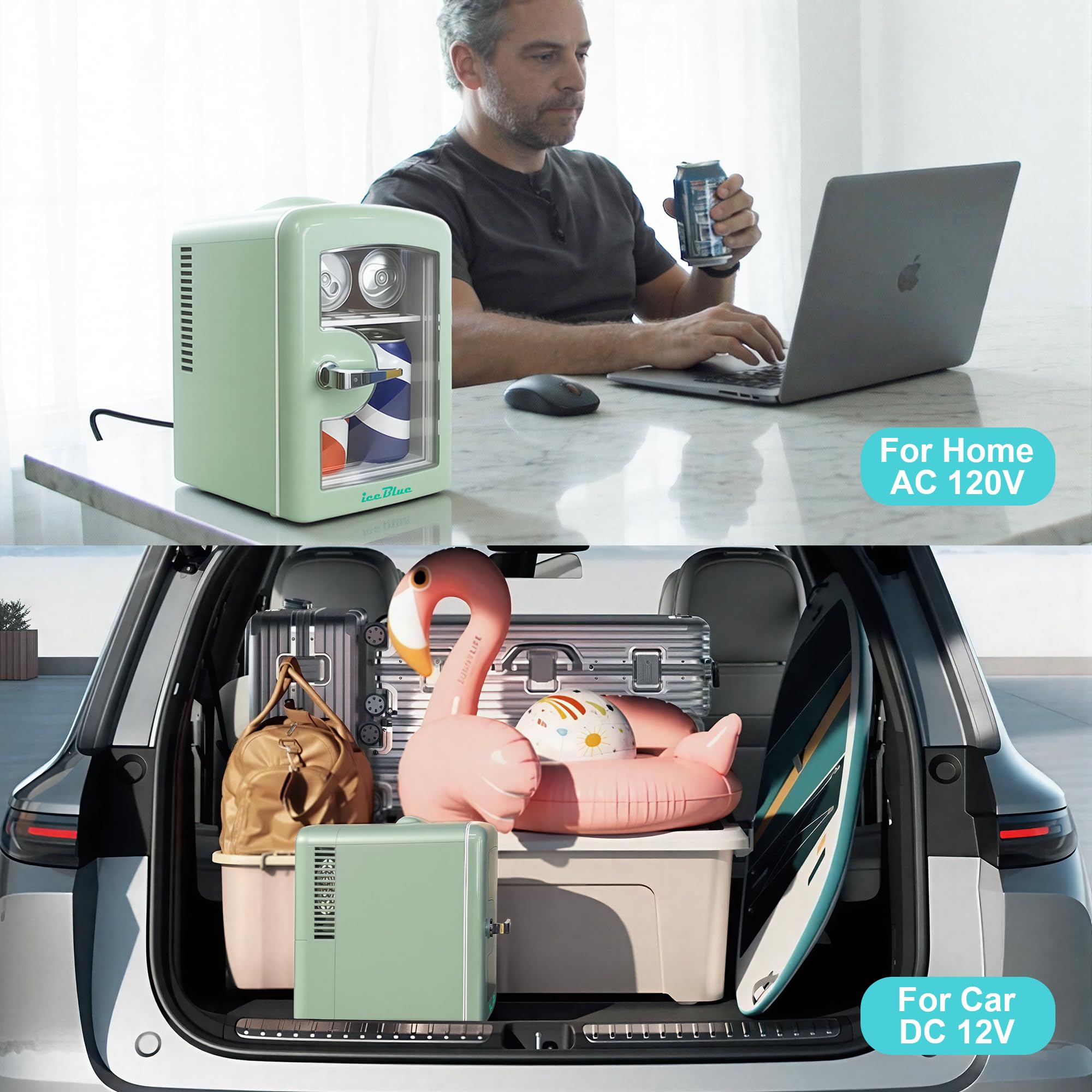 Iceblue mininevera 4l, uso en oficina o estudio.