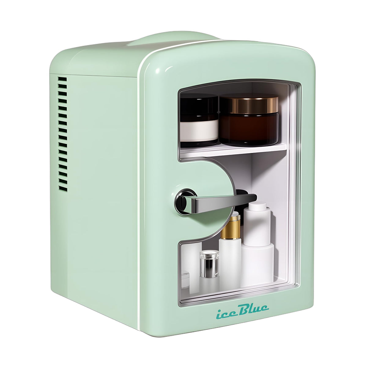 Iceblue mininevera 4l con ventana para ver productos.