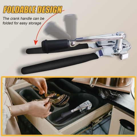 ICEKATI manivela plegable para almacenamiento compacto