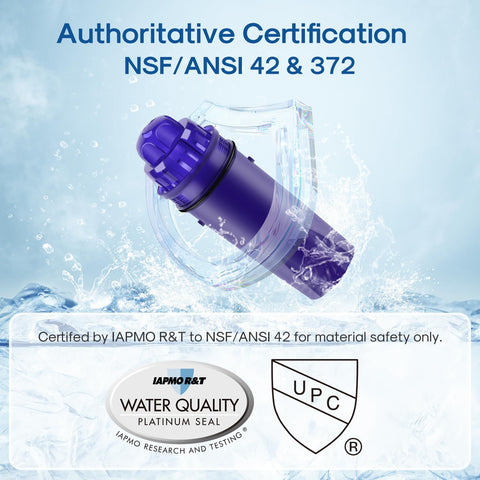 ICEPURE materiales sin BPA certificados para agua segura