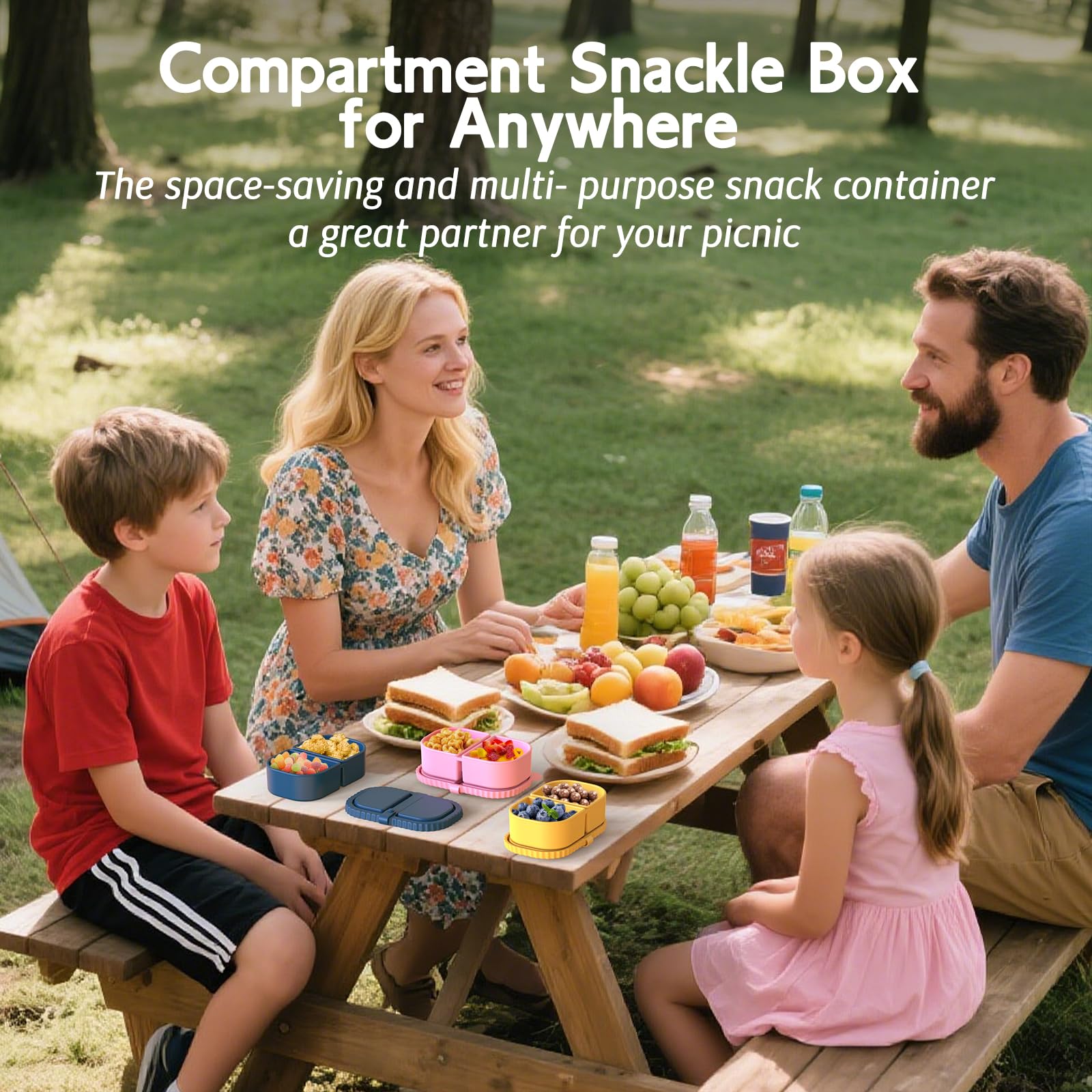 ICEROYCE caja snack portátil para picnic — ligera y práctica para llevar.