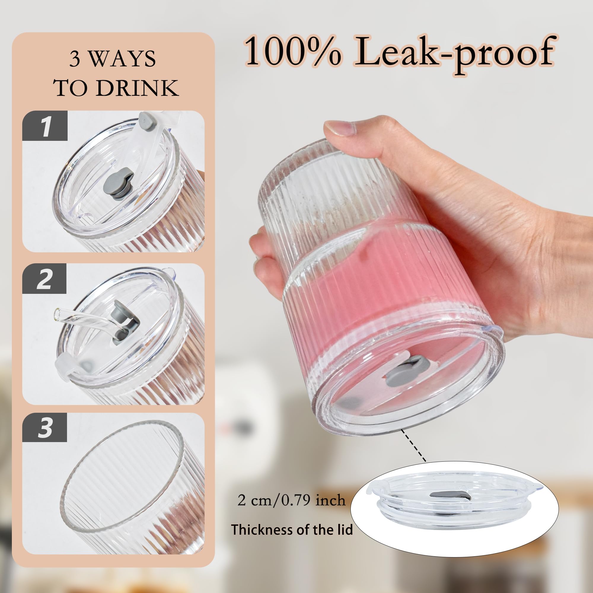 Vaso Icesip con diseño acanalado, agarre cómodo para bebidas frías