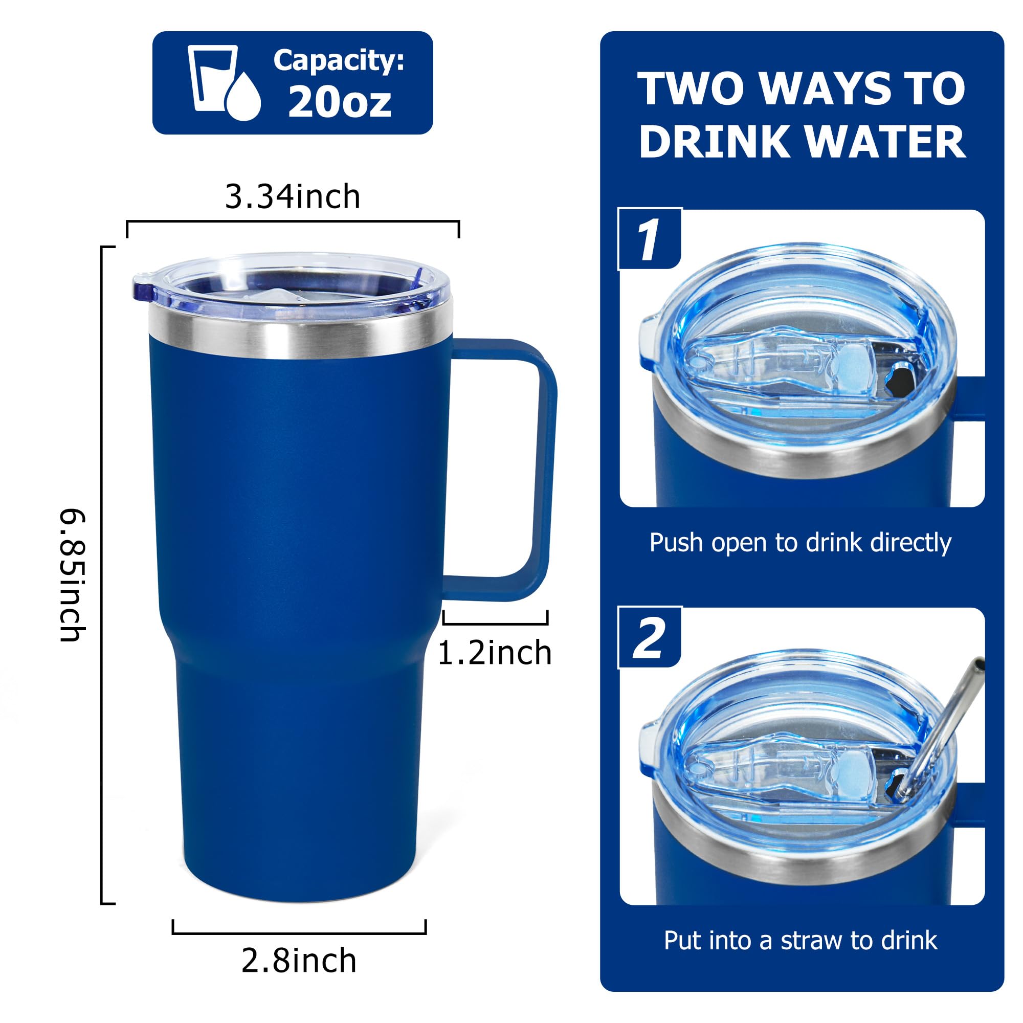 Icesip vaso termico 20oz con tapa deslizante para evitar derrames.