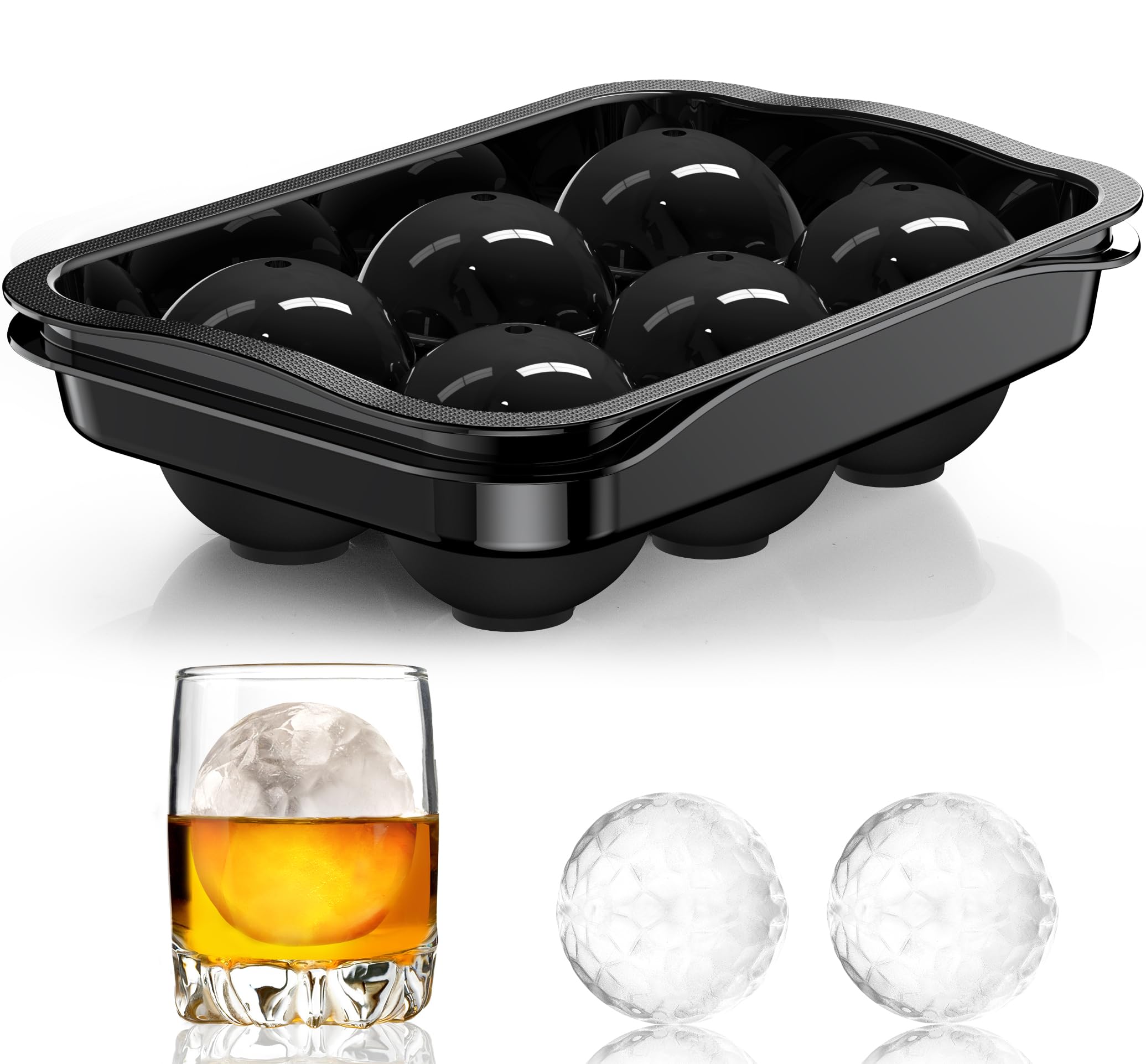 ICEXXP bolas hielo esfera 2.2 pulgadas para enfriar bourbon sin diluir.