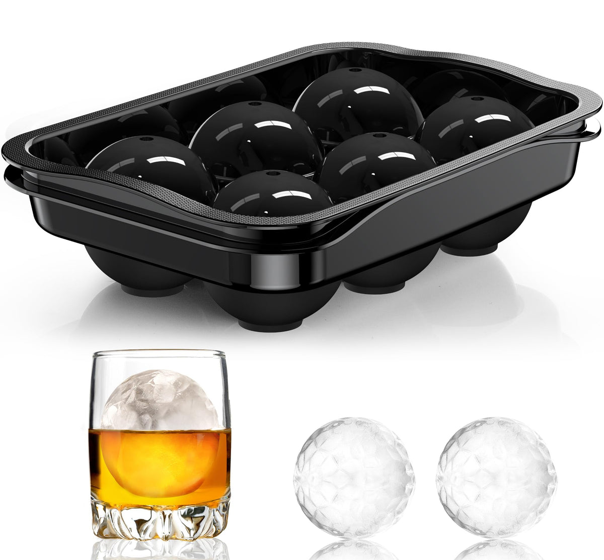 ICEXXP bolas hielo esfera 2.2 pulgadas para enfriar bourbon sin diluir.