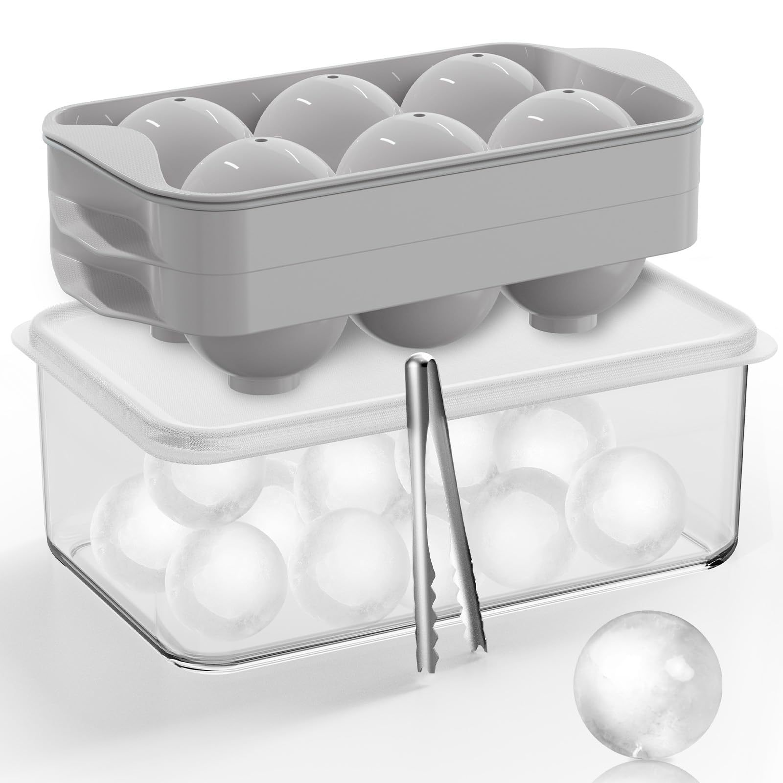 ICEXXP moldes de hielo redondo para whisky, cubos uniformes perfectos para cócteles