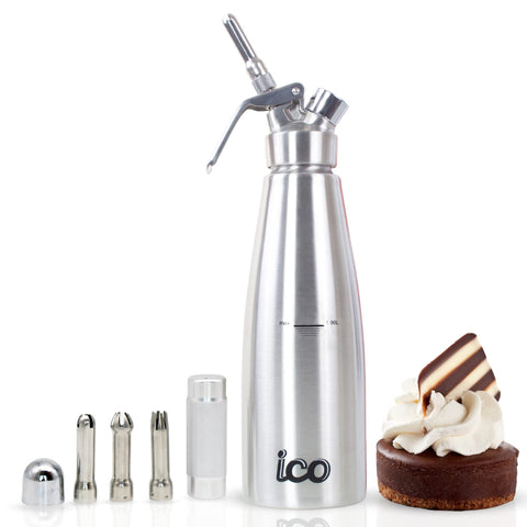 ICO dispensador de crema batida 1 L en acero inoxidable para resultados consistentes en casa