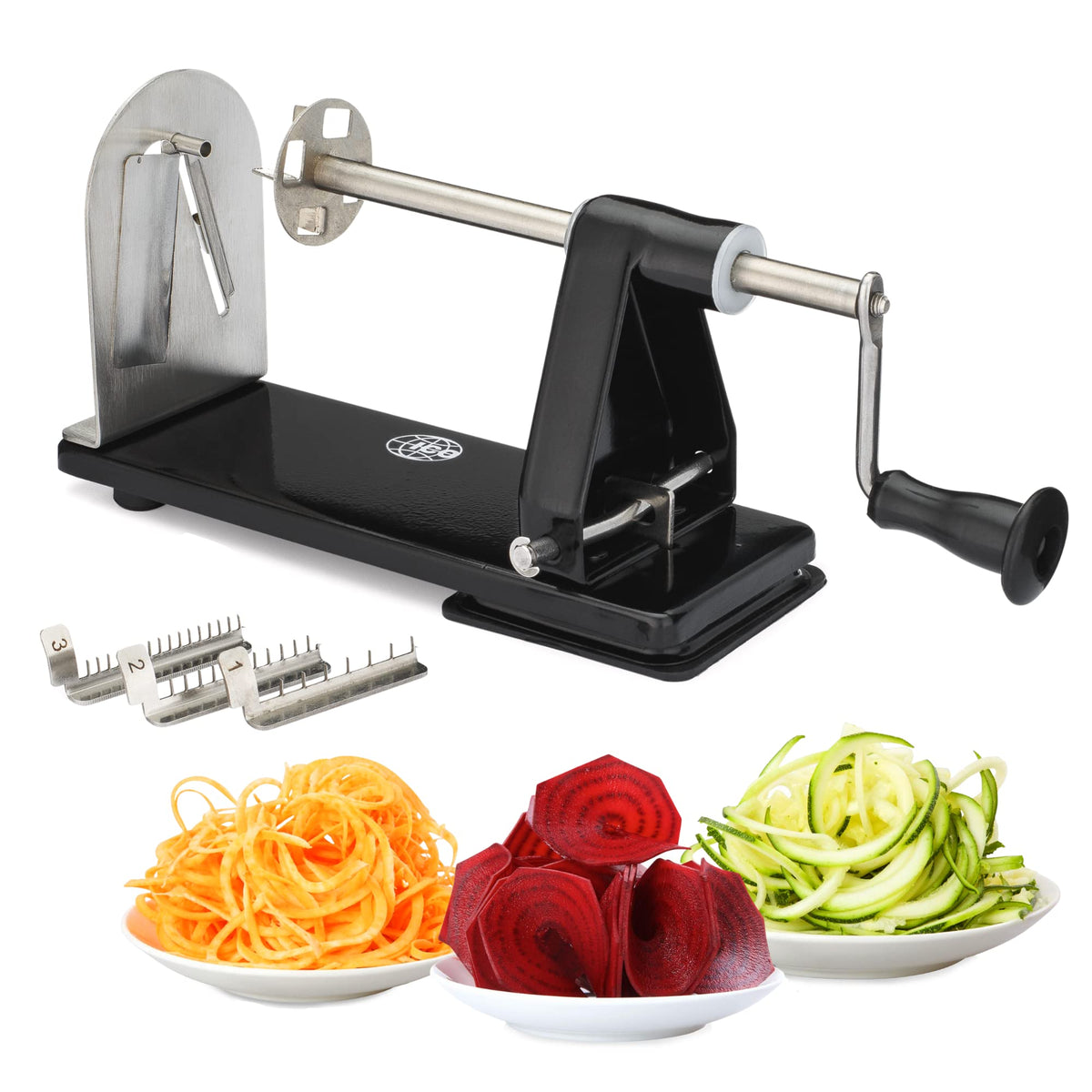 ICO espiralizador 4 lamas: crea espirales de verduras para ensaladas.