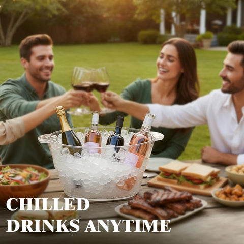 Capacidad 12L para 4-6 botellas de champán