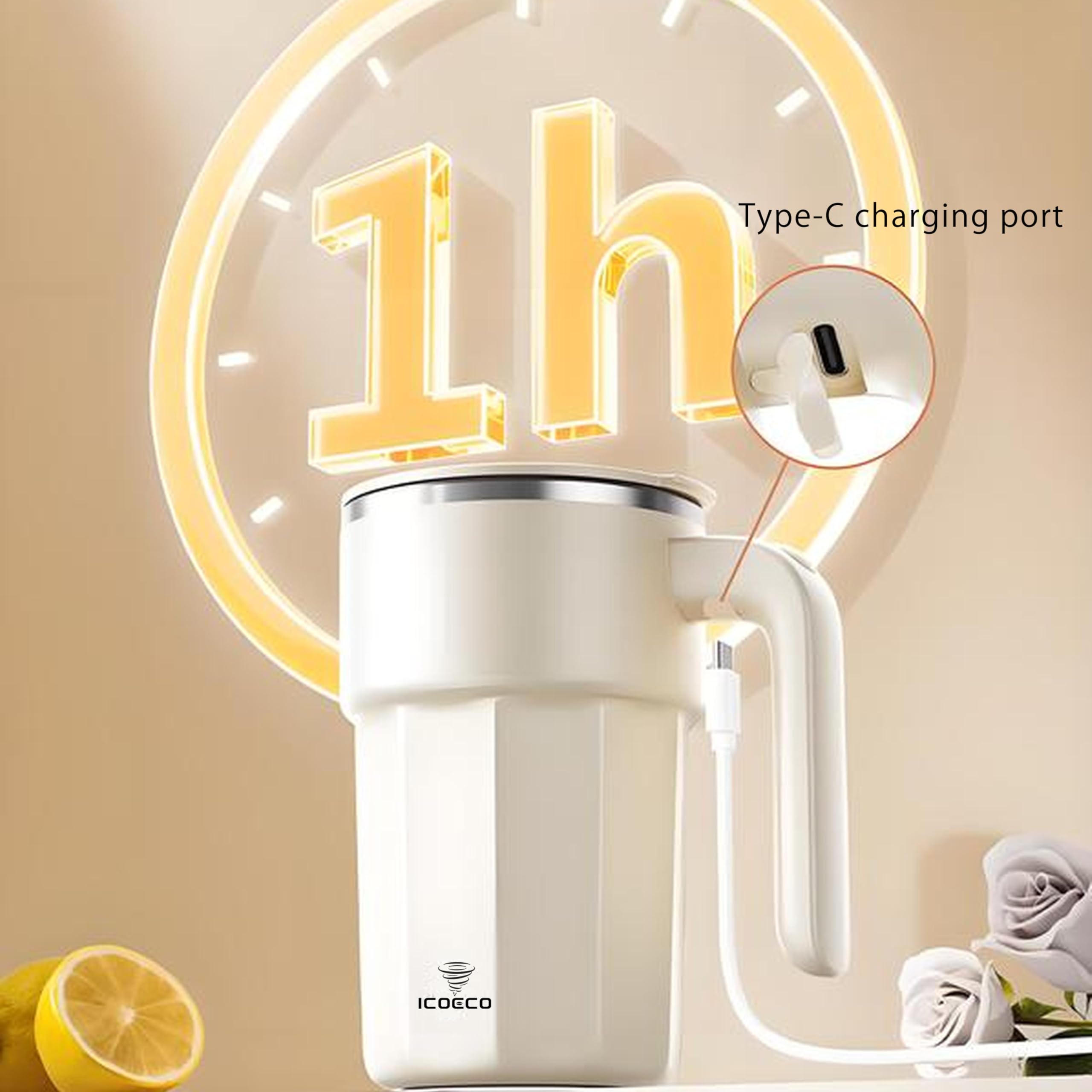  ICOECO Taza botón de control para una mezcla suave y rápida.