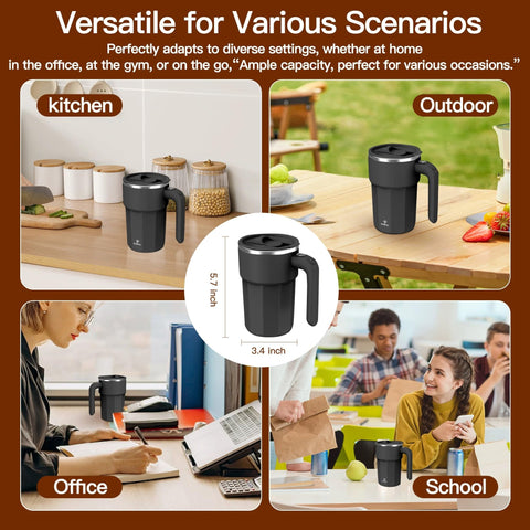  ICOECO Taza uso versátil en casa, oficina o viaje, ligera y ergonómica.
