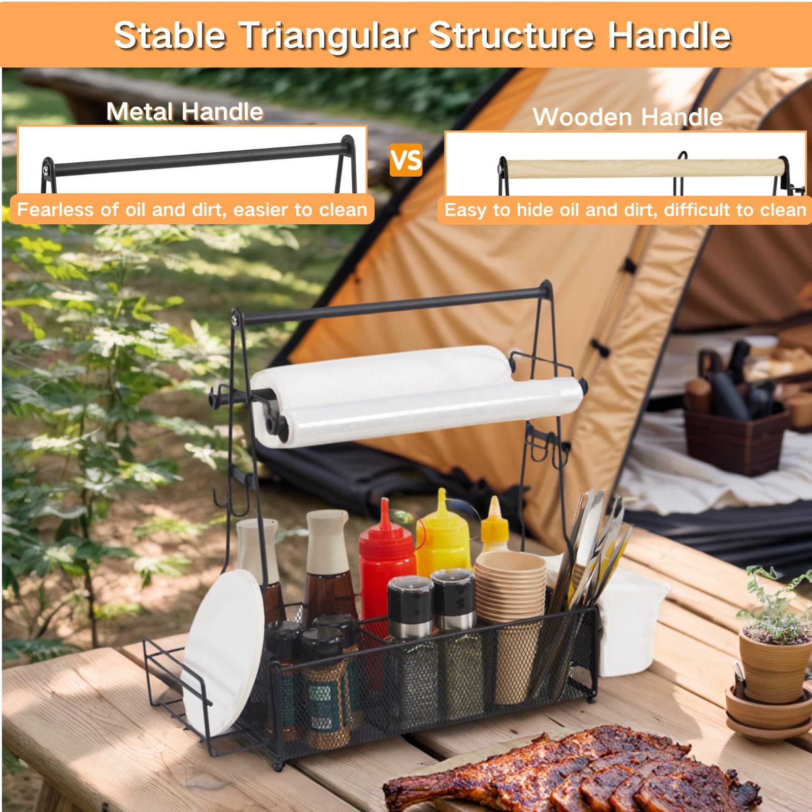 ICOHOT Grill Caddy manija confort: transporte cómodo