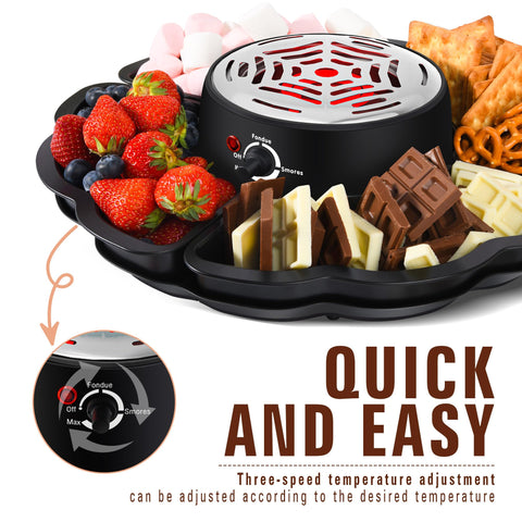 ICRINA control de temperatura con tres posiciones, calentamiento preciso para chocolate.