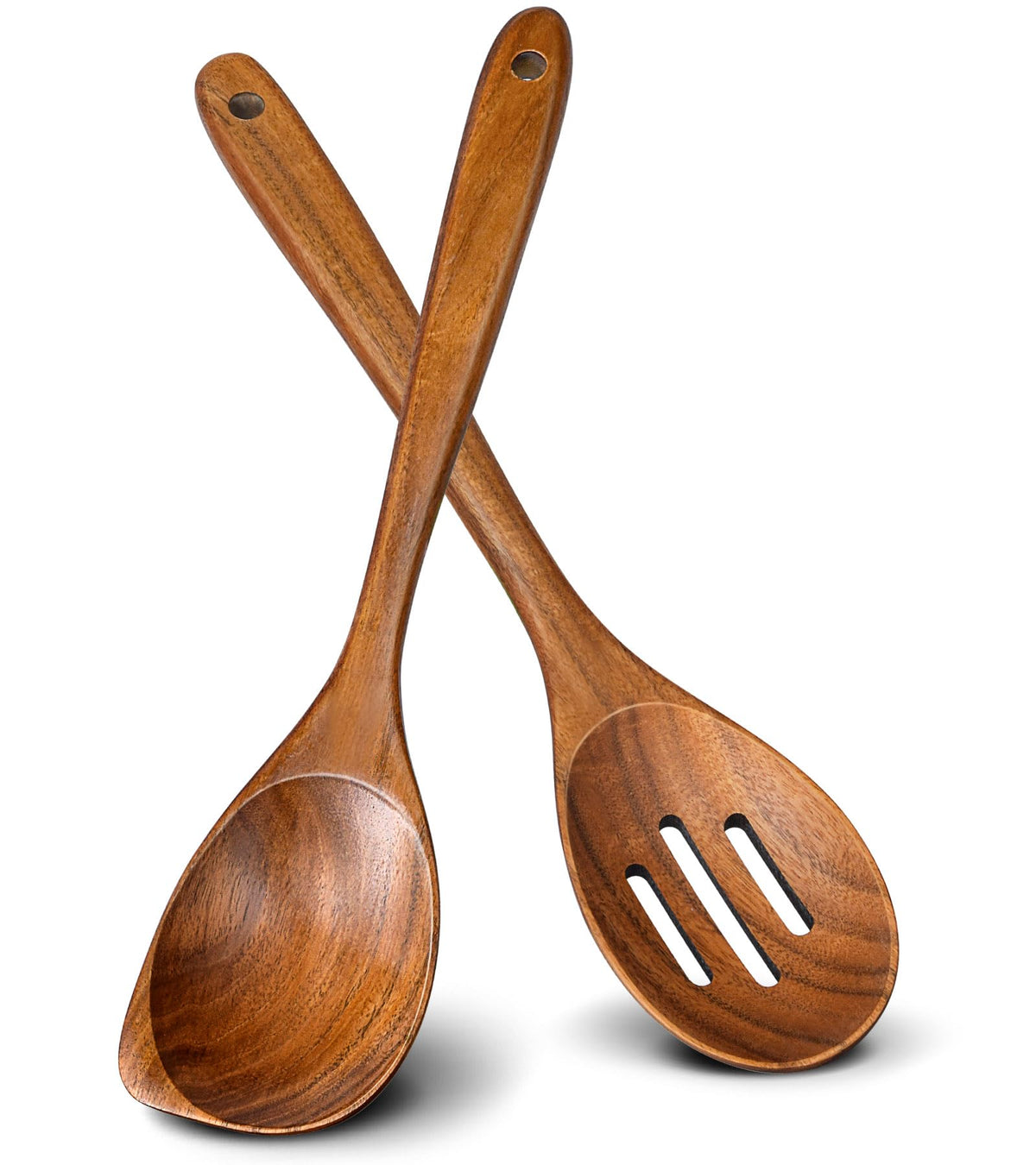ICSTI cuchara esquinal de teca, duradera para cocinar diario.