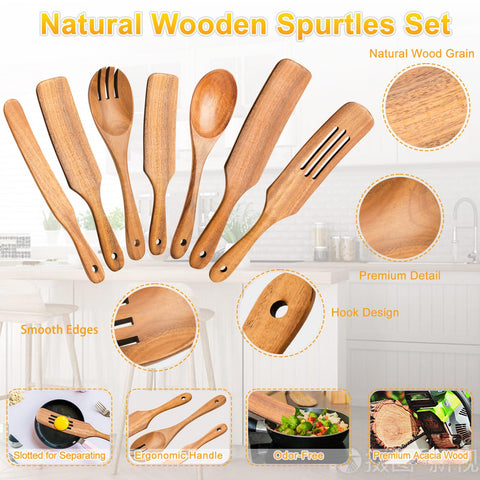 ICSTI spurtle de acacia, opción ecológica para superficies antiadherentes.