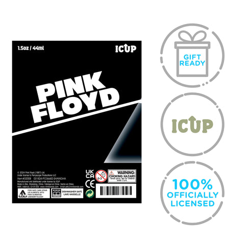 ICUP diseño icónico Pink Floyd, vasos de 4 piezas, perfectos como regalo o recuerdo.