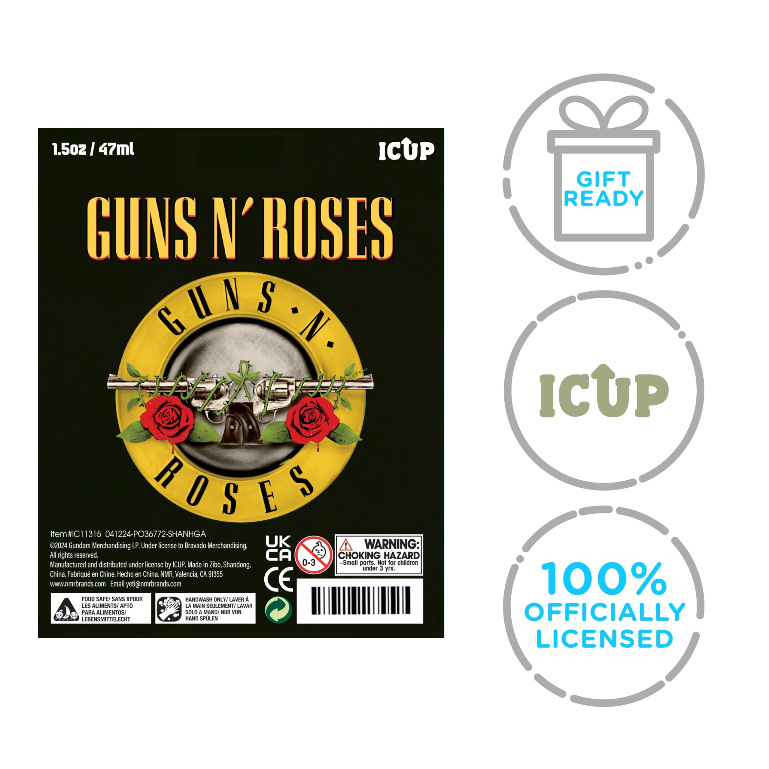 ICUP Guns N' Roses: conjunto festivo para fans, perfecto como regalo para fiestas