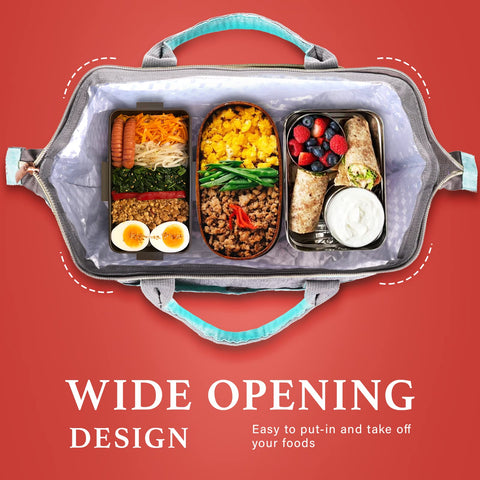 IDEATECH bolsa de almuerzo turquesa con diseño duradero y práctico