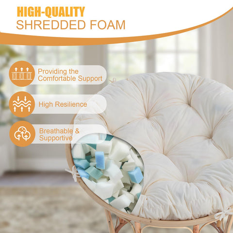 Idee-home cojin 48x48, tamaño versátil para sillas y suelos.