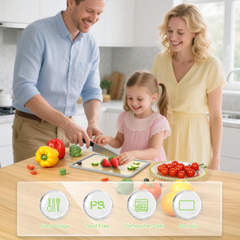 idekooror tabla de corte vidrio templado pequeña 12x8 ideal para frutas y verduras.