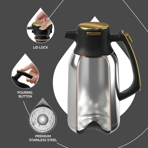 Ideus cafetera térmica 68 onzas gran capacidad para varias tazas.
