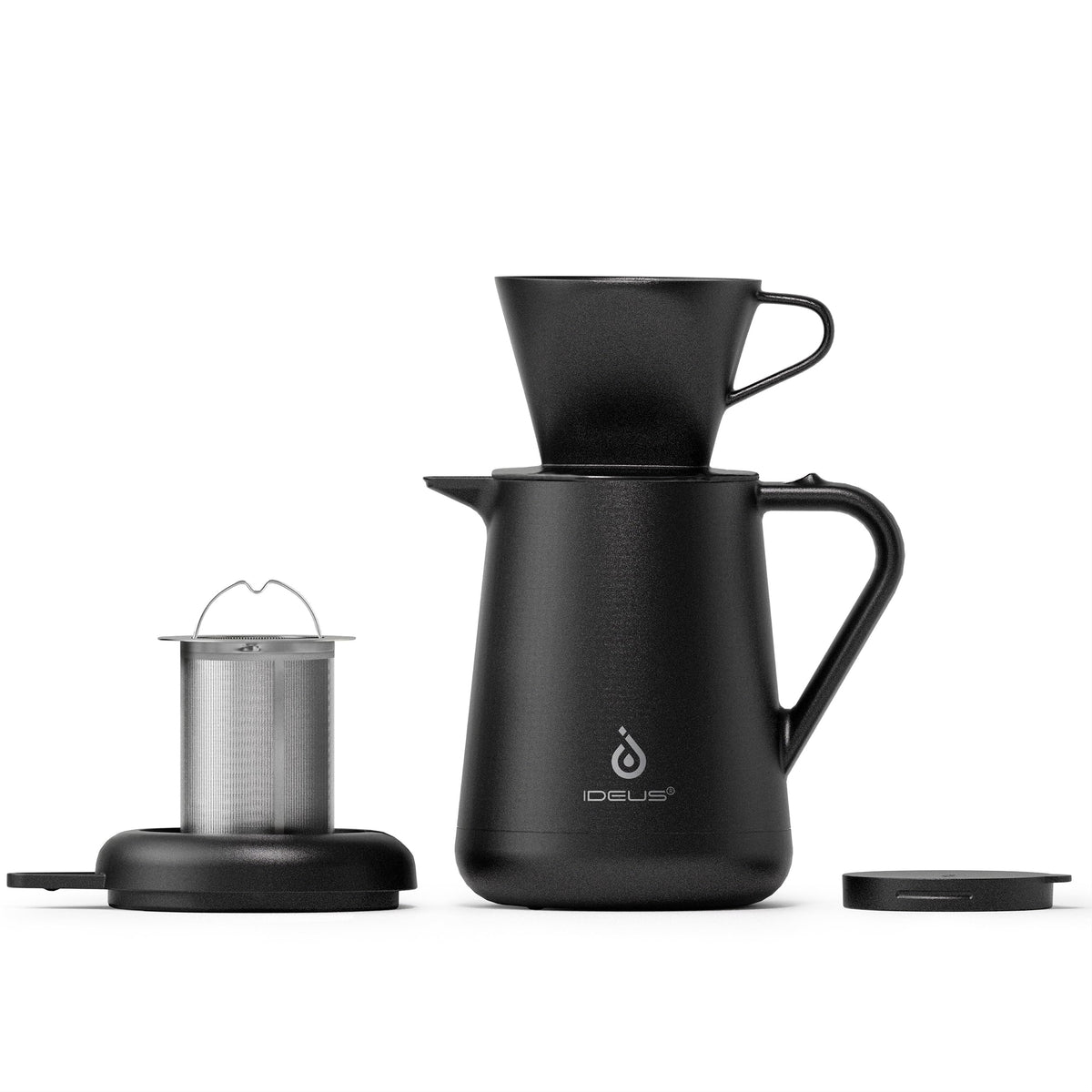 Ideus cafetera de vertido aislada de 590 ml mantiene la temperatura por más tiempo.