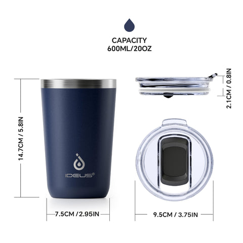Ideus capacidad 20oz ideal para casa, oficina o viaje