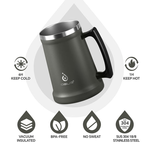 Ideus jarra cervezas aislada gris 32oz para compartir en reuniones
