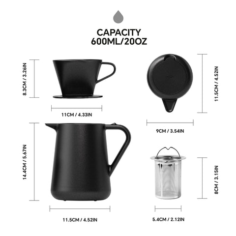 Ideus diseño elegante en negro, compacto para cocina.