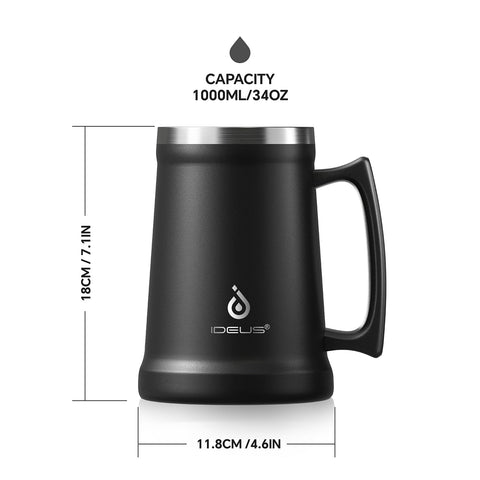 Ideus jarra cervecera, limpieza fácil sin cepillos