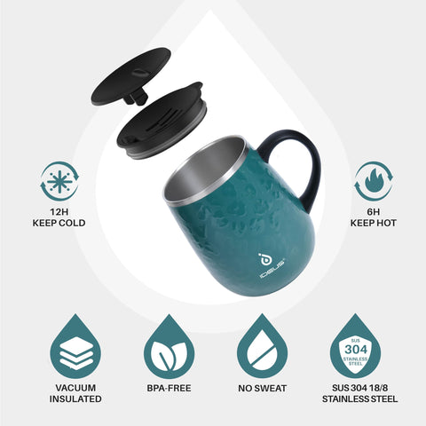 Ideus taza cafe aislada, boca ancha, para infusionar fruta o hielo.