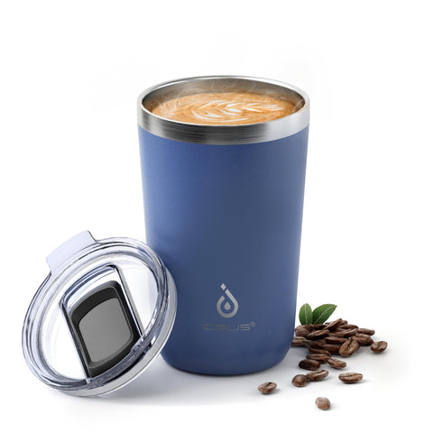 Ideus taza termo 20oz con doble pared, mantiene bebidas calientes o frías por más tiempo.