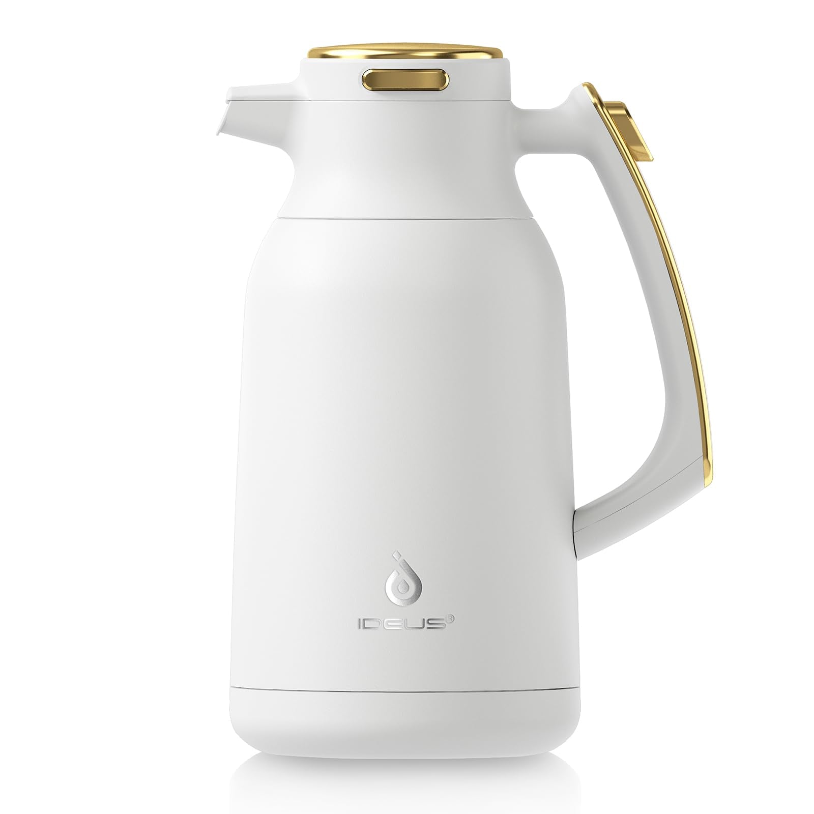 IDEUS cafetera 68oz frontal: estilo contemporáneo y capacidad para reuniones.