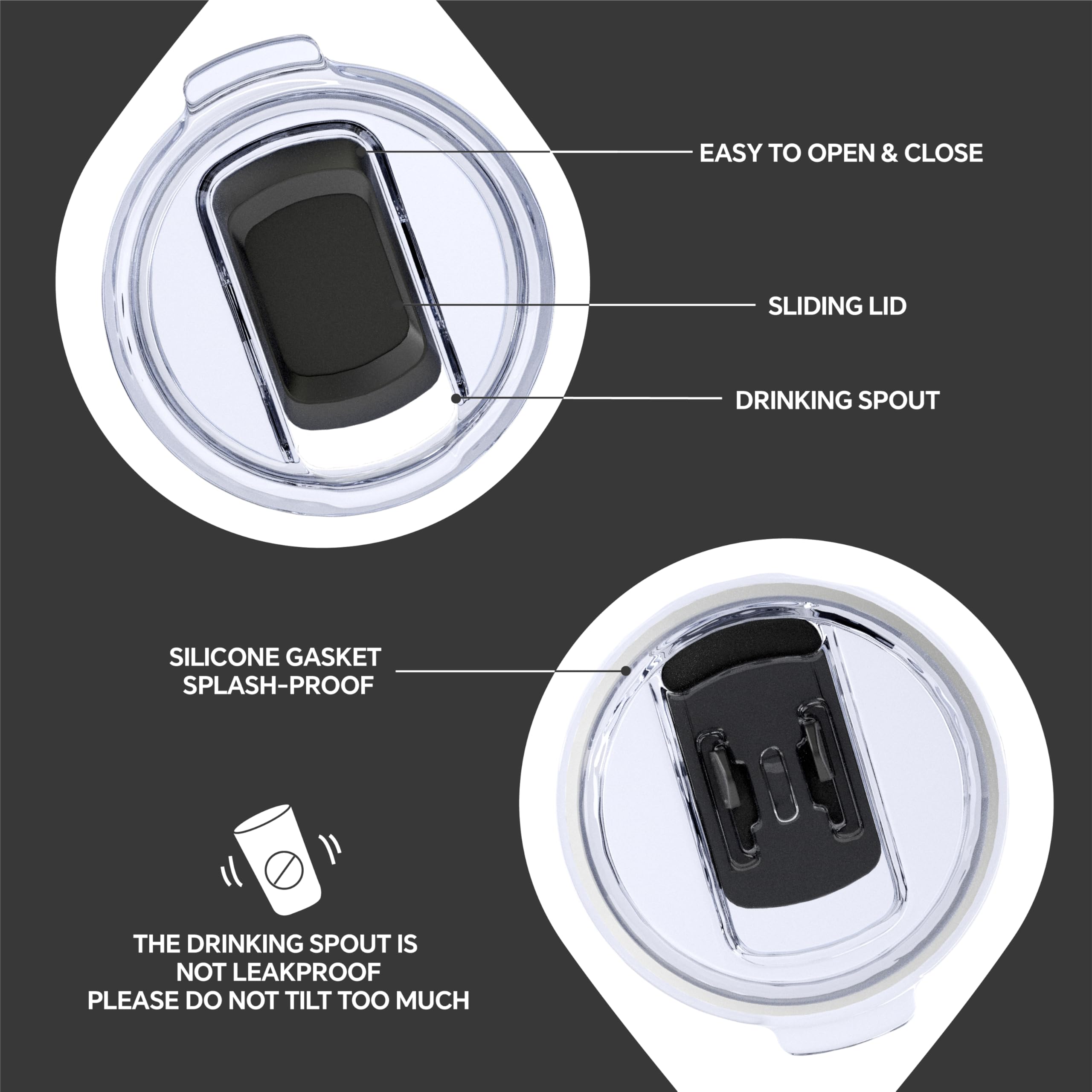 Ideus tumbler acabado duradero con recubrimiento resistente.