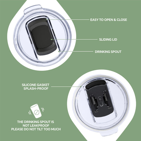 Ideus vaso termico avocado verde con acabado duradero