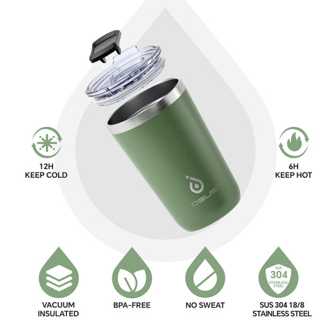 Ideus vaso termico 20oz con aislamiento doble mantiene temperatura
