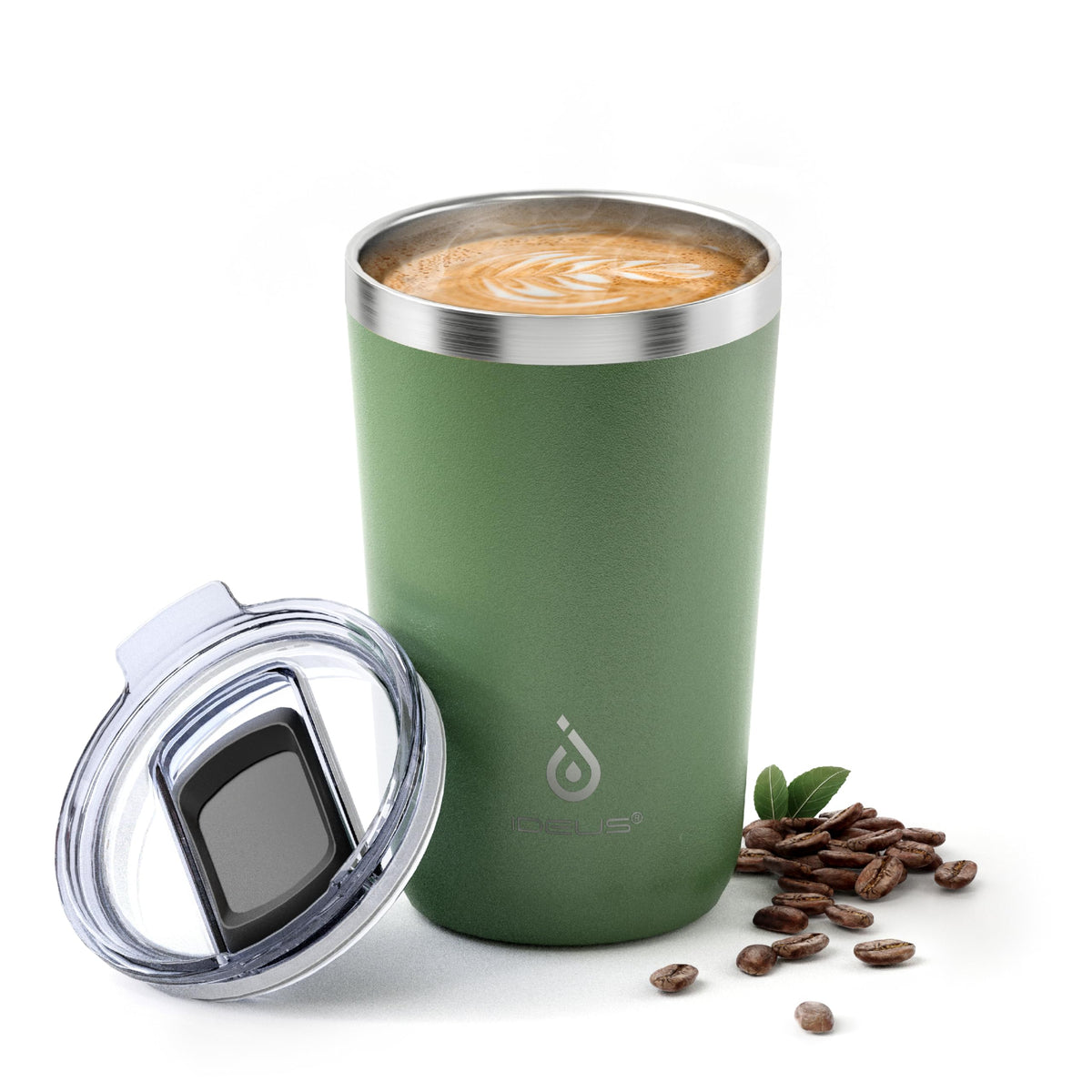 Ideus vaso termico 20oz con tapa deslizante para bebidas sin derrames