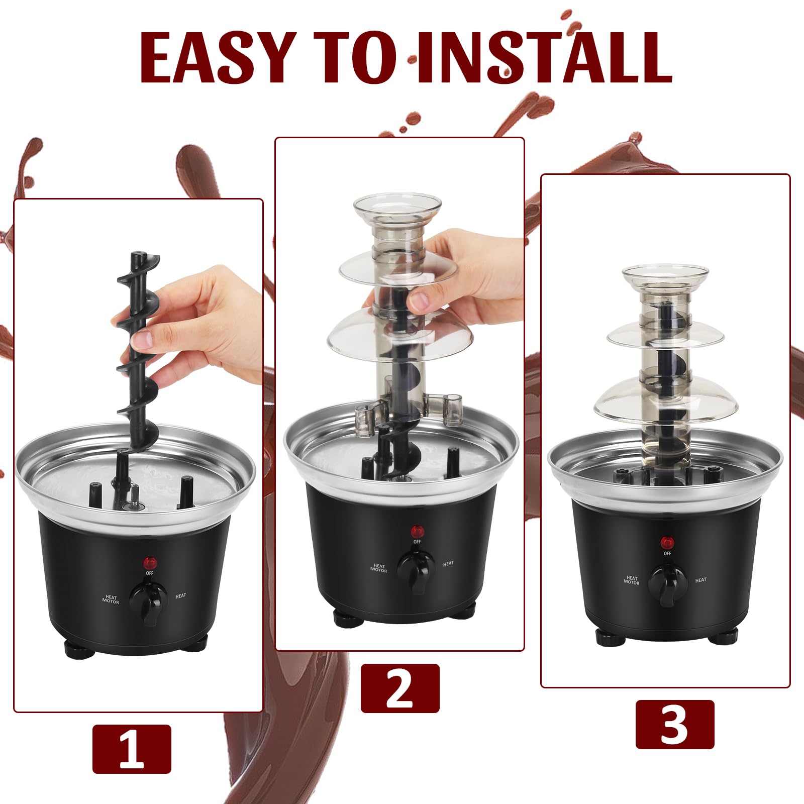 IEBIYO unidad de calentamiento de chocolate, perfecto para meriendas y fiestas.