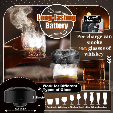 iEGrow kit humo whiskey pantalla digital: control preciso del tiempo de humo.