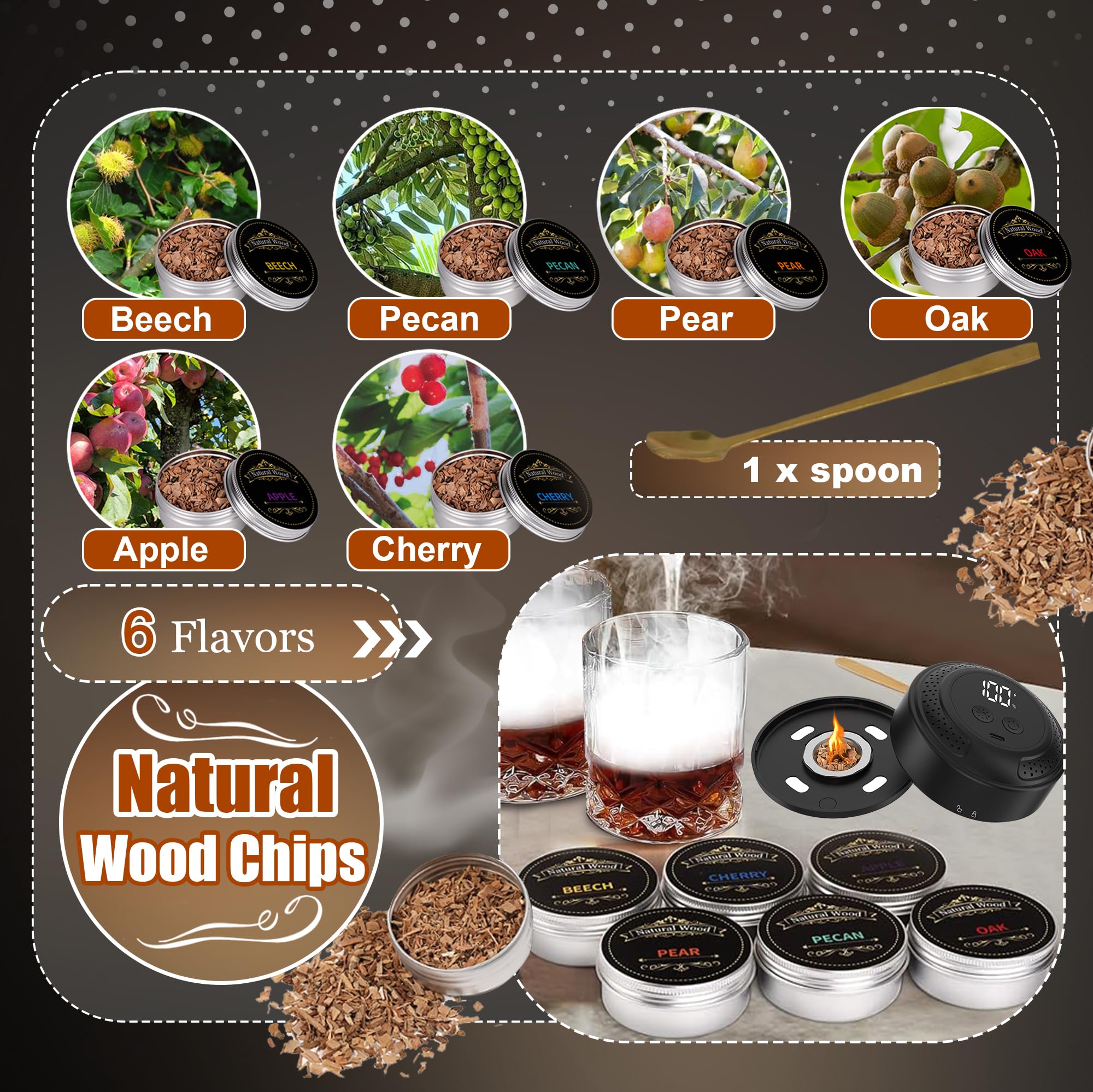 iEGrow kit humo whiskey portátil: ideal para casa o exterior.