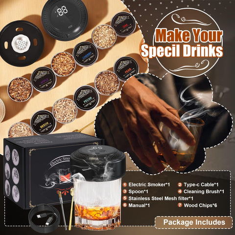 iEGrow kit humo whiskey regalo: perfecto para él, amante del whisky.